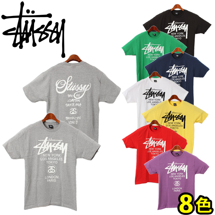STUSSY - ステューシー Tシャツ チャンピオン ネイビー Lサイズの+